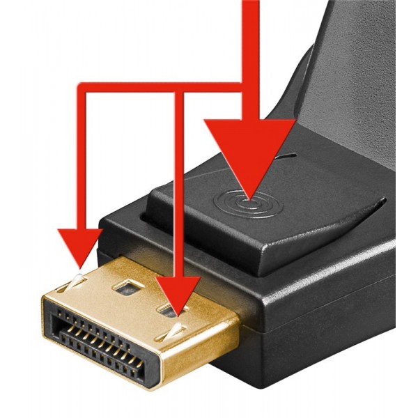 GOOBAY αντάπτορας DisplayPort σε DVI-D 1.1 51720, gold-plated, μαύρος - Εικόνα