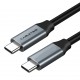 CABLETIME καλώδιο USB Type-C CMCM60, 60W, 3A, 4K, 1m, γκρι