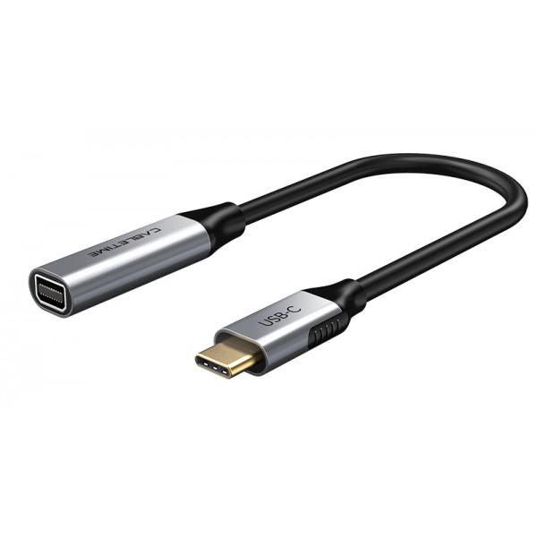 CABLETIME καλώδιο USB-C σε Mini DisplayPort C160, 4K, 0.15m, μαύρο - CABLETIME