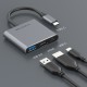 CABLETIME docking station C160, USB-C/HDMI/USB 3.0, 4K, 0.15m, γκρι