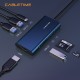 CABLETIME docking station C160, USB-C, 7-ports, 4K, 0.15m, μπλε