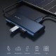 CABLETIME docking station C160, USB-C, 7-ports, 4K, 0.15m, μπλε