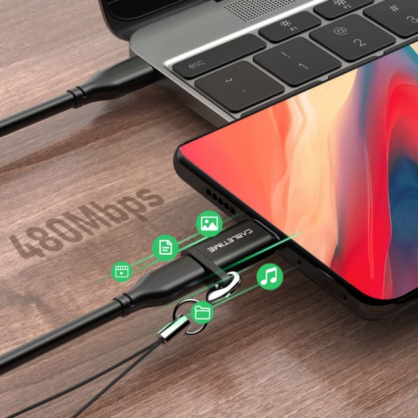 CABLETIME αντάπτορας USB Type-C σε USB Micro CMBF, μαύρος - Σύγκριση Προϊόντων