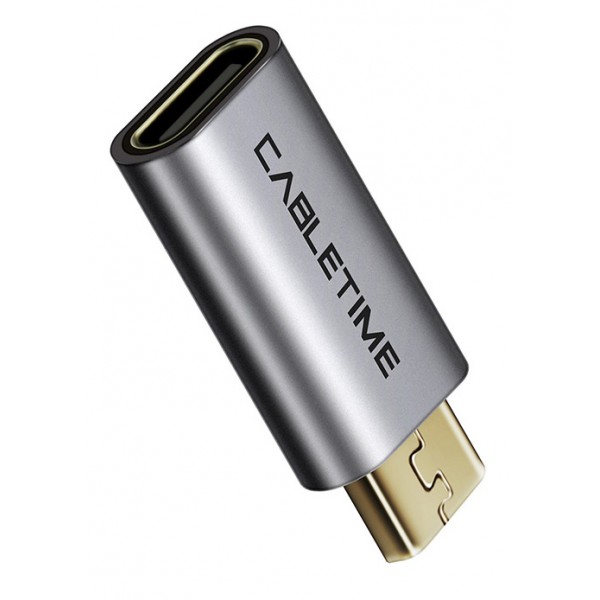 CABLETIME αντάπτορας OTG Micro USB σε USB Type-C C160, γκρι - Σύγκριση Προϊόντων