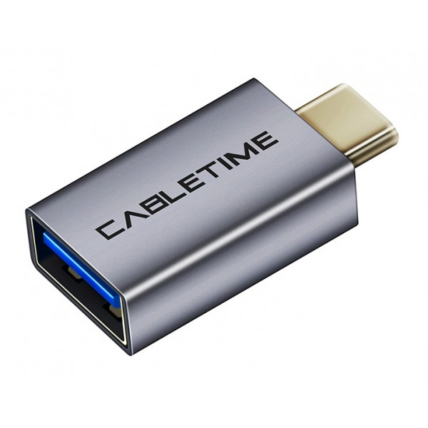 CABLETIME αντάπτορας USB Type-C σε USB 3.0 C160, γκρι - CABLETIME