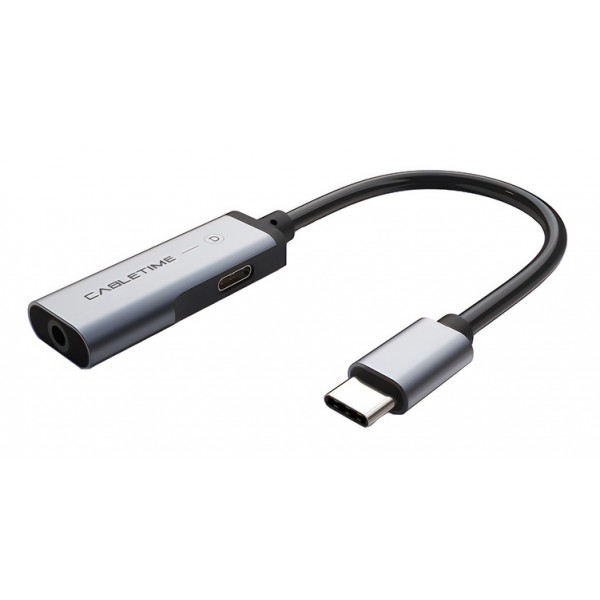 CABLETIME αντάπτορας USB Type-C σε USB Type-C & 3.5mm C160, 0.1m, γκρι - Σύγκριση Προϊόντων