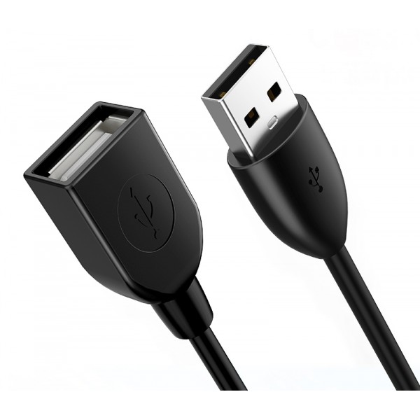 CABLETIME καλώδιο USB 2.0 αρσενικό σε θηλυκό C160, 3A, 1m, μαύρο - Σύγκριση Προϊόντων
