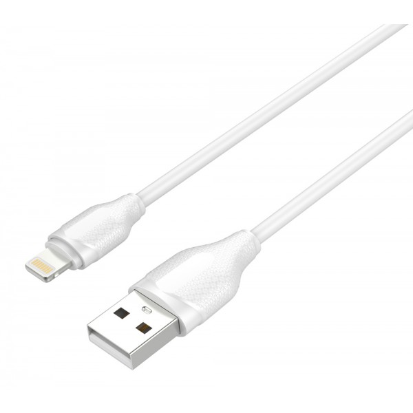 LDNIO καλώδιο Lightning σε USB LS371, 2.1A, 1m, λευκό - USB