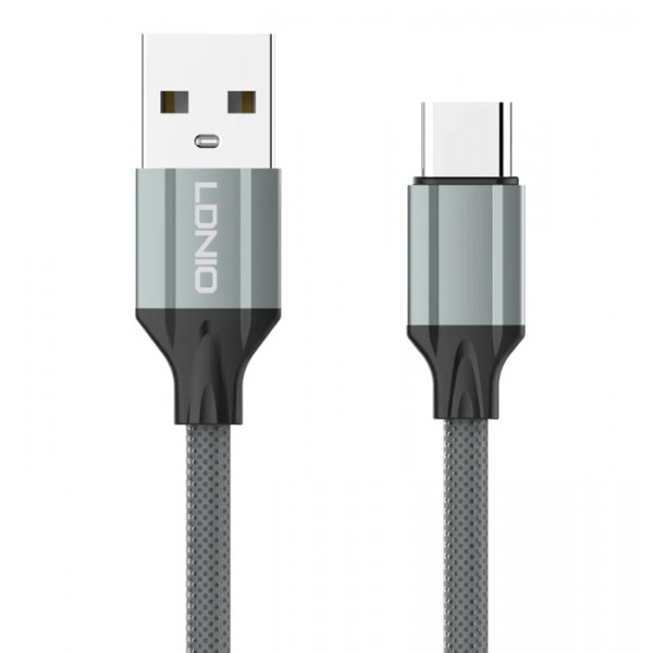 LDNIO καλώδιο USB-C σε USB LS441, 2.4A, 1m, γκρι - LDNIO