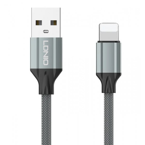LDNIO καλώδιο Lightning σε USB LS441, 2.4A, 1m, γκρι - LDNIO