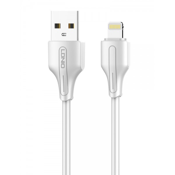 LDNIO καλώδιο Lightning σε USB LS540, 2.4A, 20cm, λευκό - LDNIO