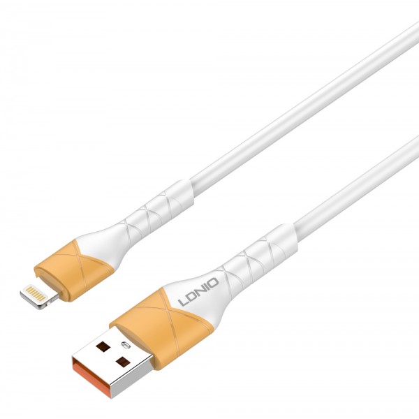 LDNIO καλώδιο Lightning σε USB LS801, 30W, 1m, λευκό - USB
