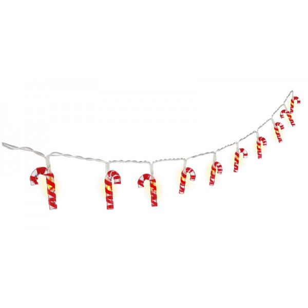 GOOBAY LED λαμπάκια με candy canes 58117, 3000K, 1.2m, 5lm, 10 LEDs