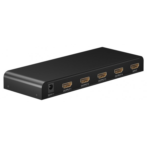 GOOBAY HDMI splitter 58482, 1-in σε 4-out, 4K/30Hz, μαύρο - KVM - Splitter - Switch