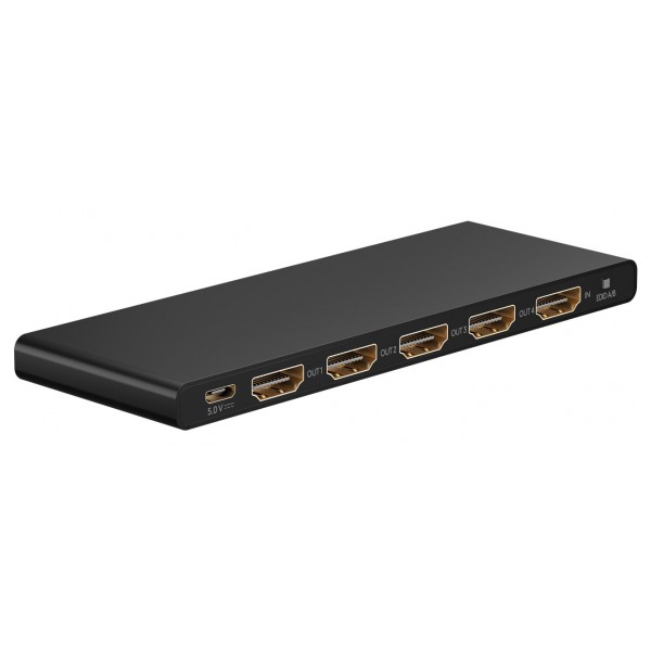 GOOBAY HDMI splitter 58483, 1-in σε 4-out, 4K/60Hz, μαύρο - KVM - Splitter - Switch