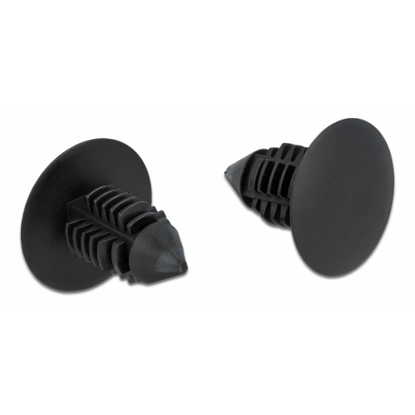 DELOCK Πλαστική τάπα 60187 για κάλυψη οπών, 15x14.5mm, μαύρη, 10τμχ - DeLock