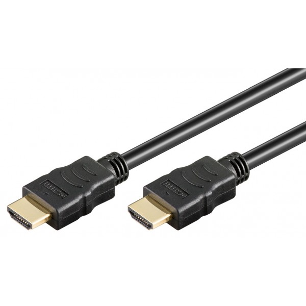 GOOBAY καλώδιο HDMI 2.0 61149 με Ethernet, 4K/60Hz 18Gbit/s, 0.5m, μαύρο - GOOBAY