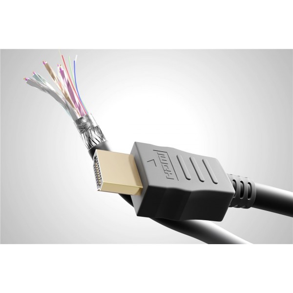 GOOBAY καλώδιο HDMI 2.0 61158 με Ethernet, 4K/60Hz 18Gbit/s, 1.5m, μαύρο - Εικόνα
