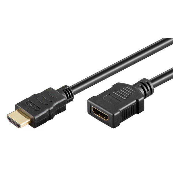 GOOBAY καλώδιο προέκτασης HDMI 61313, Ethernet, 4K, 18Gbit/s, 5m, μαύρο - Εικόνα