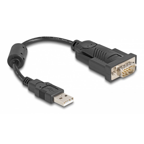 DELOCK καλώδιο USB σε RS-232 61549, 921.6Kbps, 0.25m, μαύρο - USB