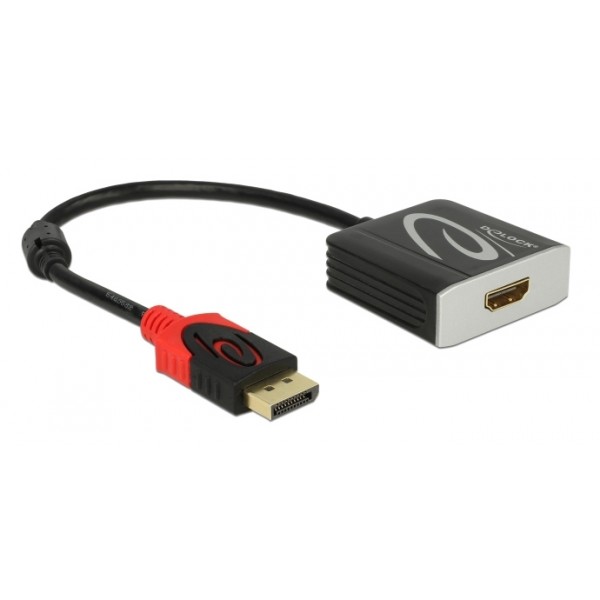 DELOCK αντάπτορας DisplayPort 1.2 σε HDMI 62734, 4K, 20cm, μαύρος - Εικόνα