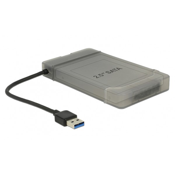 DELOCK αντάπτορας USB σε SATA 62742 με θήκη για 2.5" HDD/SSD, 6Gbps - Συνοδευτικά PC