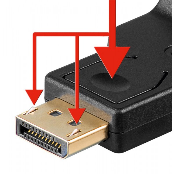 GOOBAY αντάπτορας DisplayPort σε VGA 63489, gold-plated, μαύρος - Εικόνα
