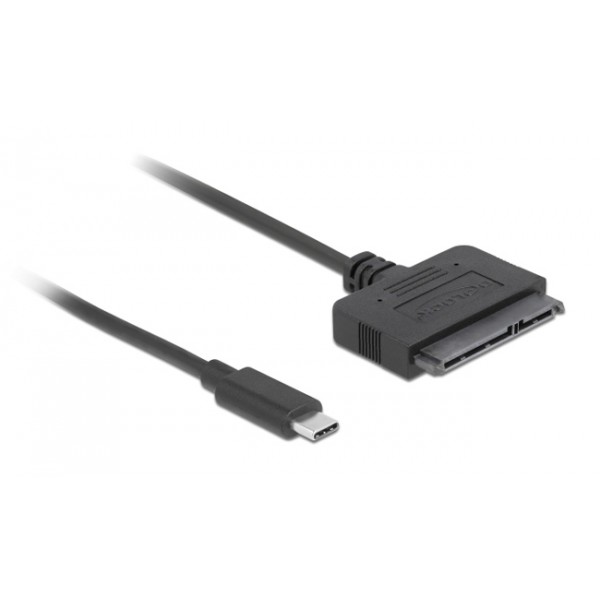 DELOCK καλώδιο USB-C σε SATA 22-pin 63803, 6Gb/s, 50cm, μαύρο - Θήκες & Trays Σκληρών Δίσκων