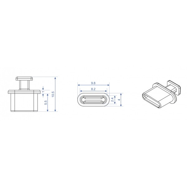 DELOCK κάλυμμα προστασίας για θύρα USB-C 64013 με λαβή, μαύρο, 10τμχ - DeLock