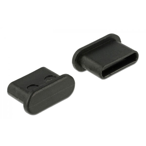DELOCK κάλυμμα προστασίας για θύρα USB-C 64014, μαύρο, 10τμχ - DeLock