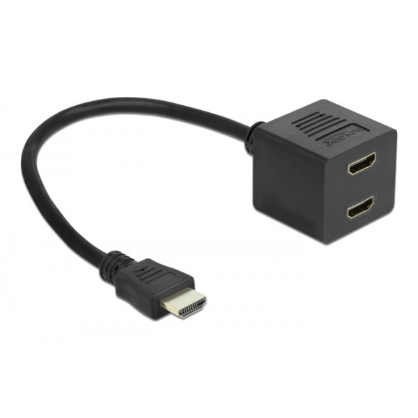 DELOCK splitter HDMI σε 2x HDMI θηλυκό 65226 με Ethernet, 1080p, μαύρο - KVM - Splitter - Switch