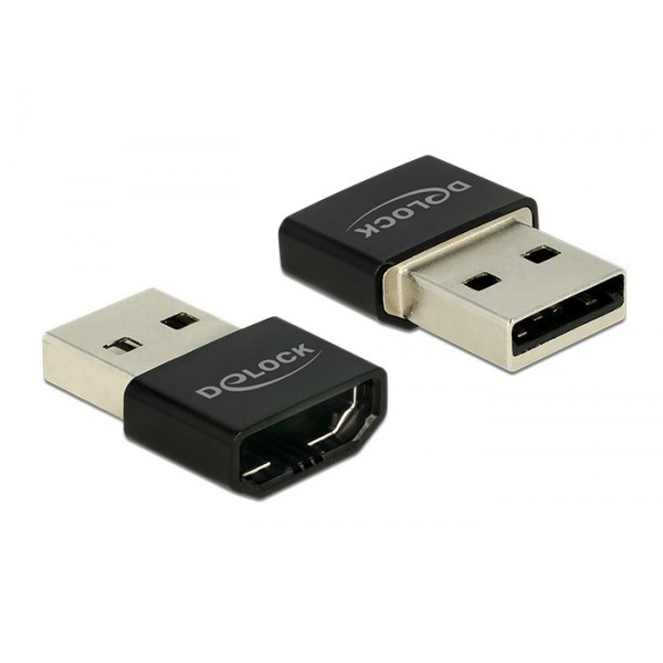 DELOCK αντάπτορας USB σε HDMI-A θηλυκό 65680, μαύρος - USB