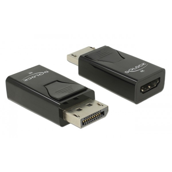 DELOCK αντάπτορας DisplayPort 1.2 σε HDMI 66234, 4K, Passive, μαύρος - Εικόνα