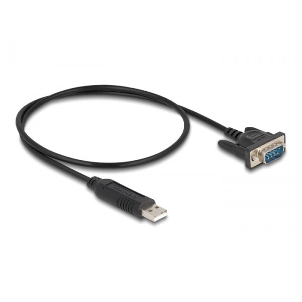 DELOCK καλώδιο USB σε RS-232 66461, 921.6Kbps, 50cm, μαύρο - USB