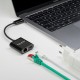 DELOCK αντάπτορας USB-C σε ethernet RJ45 66644, 60W, 1000Mbps, μαύρο