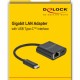 DELOCK αντάπτορας USB-C σε ethernet RJ45 66644, 60W, 1000Mbps, μαύρο