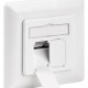 GOOBAY επιτοίχια πρίζα CAT 6e 68246, 2x RJ45, 80x80, λευκή