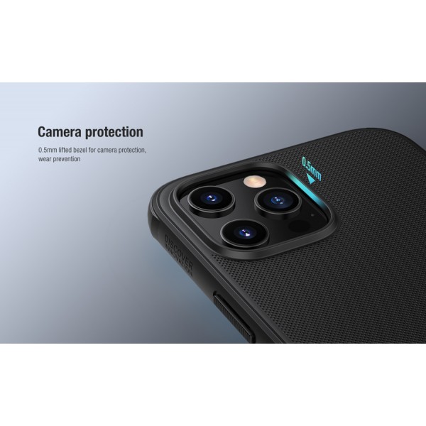 NILLKIN θήκη Super Frost Shield για Apple iPhone 12 Pro Max, μαύρη - NILLKIN