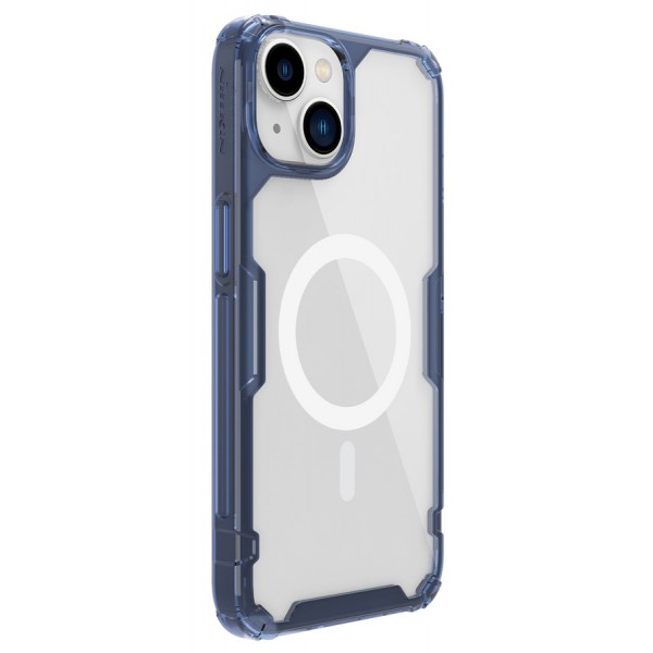 NILLKIN θήκη Nature Pro Magnetic για iPhone 14 Plus, μπλε & διάφανη - NILLKIN