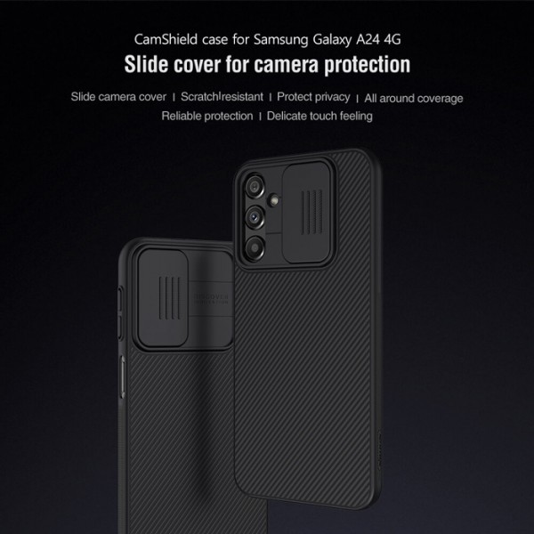 NILLKIN θήκη CamShield για Samsung Galaxy A24 4G, μαύρη - NILLKIN
