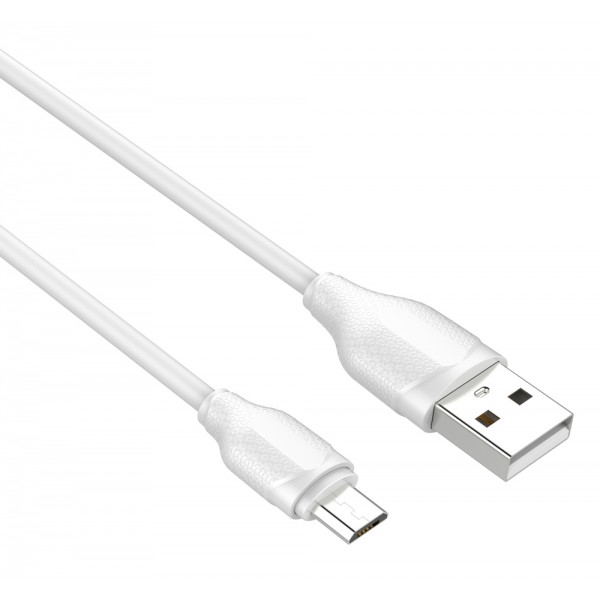 LDNIO καλώδιο Micro USB σε USB LS371, 2.1A, 1m, λευκό - USB