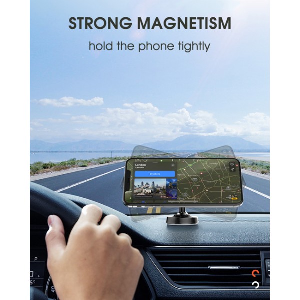 LDNIO βάση smartphone αυτοκινήτου MG08 για ταμπλό, μαγνητική, μαύρη - Mobile