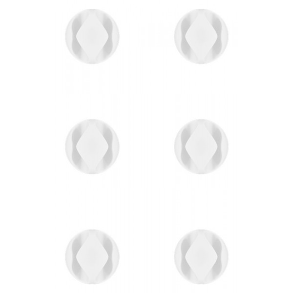 GOOBAY οργανωτές καλωδίων σιλικόνης 70364, 2 θέσεων, Φ5.3mm, λευκό, 6τμχ - GOOBAY