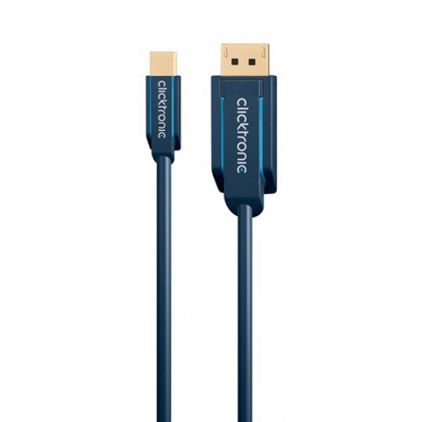 CLICKTRONIC καλώδιο DisplayPort σε DisplayPort Mini 70737, 1m, HD, μπλε - Εικόνα