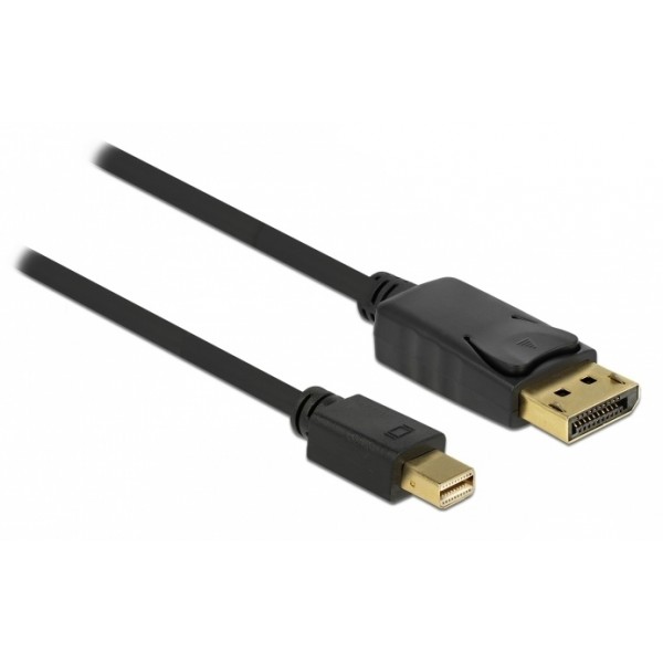 DELOCK καλώδιο DisplayPort σε DisplayPort Mini 82438, 4K/60Hz, 2m, μαύρο - Εικόνα