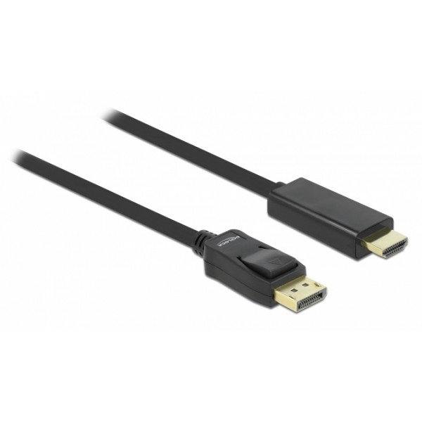DELOCK καλώδιο DisplayPort σε HDMI 82587, passive, 1080p, 2m, μαύρο - Εικόνα