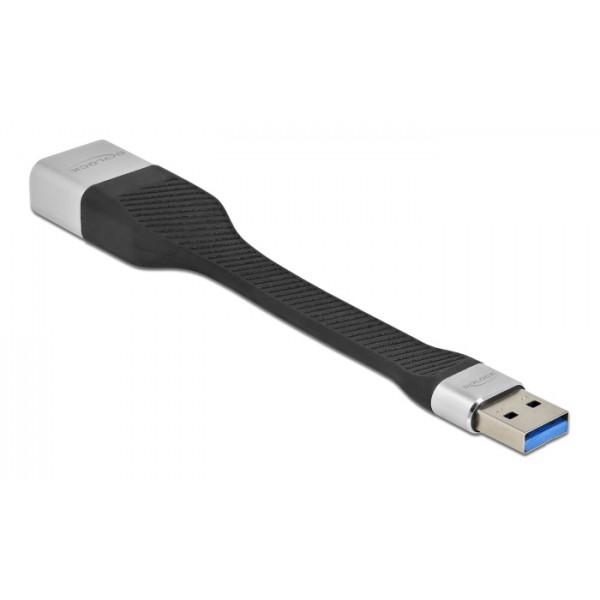 DELOCK καλώδιο USB σε RJ45 86937, 10/100/1000 Mbps, 13cm, μαύρο - Δικτυακά