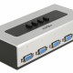 DELOCK VGA switch 87759, 4 ports, bidirectional, Full HD, ασημί