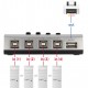 DELOCK switch 4x USB Type B σε 1x USB 87763, bidirectional, ασημί