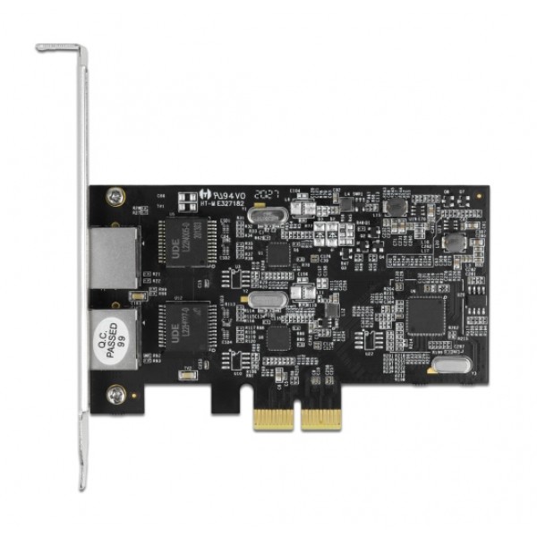DELOCK κάρτα επέκτασης PCIe x2 σε 2x RJ45 89530, 2.5 Gbps, low profile - Δικτυακά